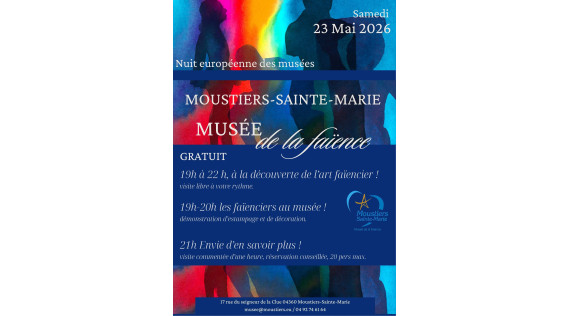 Nuit européennes des musées Samedi 23 mai 2026